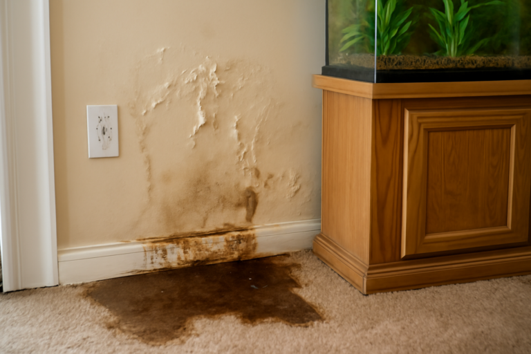 Aquarium Leak Water Removal