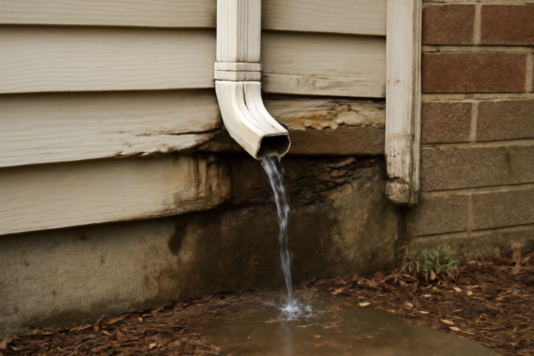 Downspout Failure Water Removal